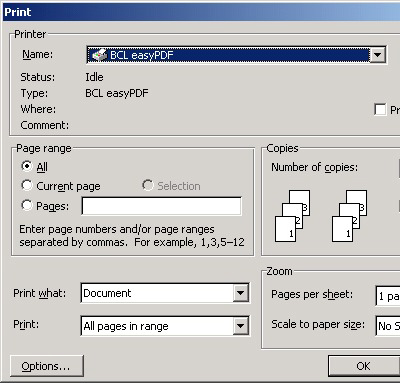 easyPDF Printer Driver